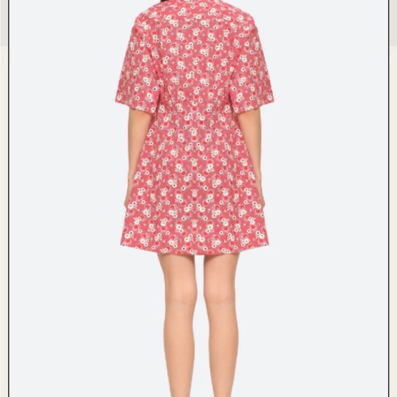 SEA NEW YORK DAISY PRINT BUTTON FRONT SHIRT DRESS ELBOW SLEEVES SIZE 16 NWT $350 - Picture 11 of 11